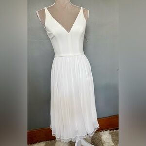 Dress the Population White Midi Dress
